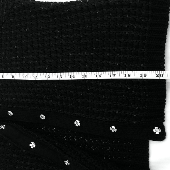 Cyrus Black Knit Sequins Cardigan Top - Picture 7 of 12